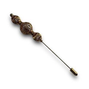 Vintage Goldtone Stick Pin Brooch Lapel Pin Hat Pin Coat Pin